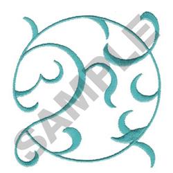 Circle Scroll - 4x4 scroll beginner-friendly embroidery design for reusable tote bags