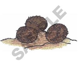 quick stitch coconut machine embroidery pattern - COCONUTS for kitchen tea towels