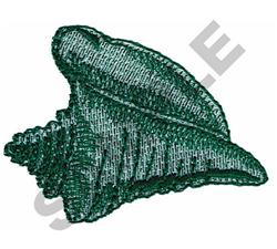 quick stitch shell machine embroidery pattern - CONCH SHELL for reusable tote bags