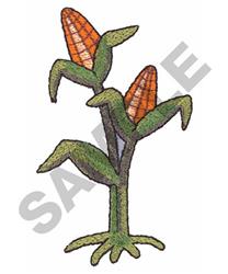 beginner-friendly autumn leaf machine embroidery pattern - CORN for kitchen tea towels