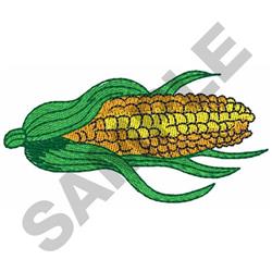 beginner-friendly leaf machine embroidery pattern - CORN perfect for kitchen aprons