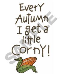 CORN TEXT - 4x4 leaf beginner-friendly embroidery design for decorative pillow covers