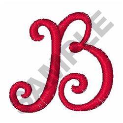 CURLY SCRIPT B - 4x4 script quick stitch embroidery design for reusable tote bags
