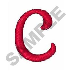 CURLY SCRIPT c - 4x4 script quick stitch machine embroidery design for Sportswear
