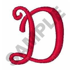 script quick stitch machine embroidery - CURLY SCRIPT D perfect for kitchen aprons