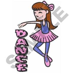detailed dance machine embroidery pattern - DANCE perfect for decorative pillow covers