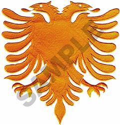 bird detailed machine embroidery - DOUBLE HEADED EAGLE for patchwork quilt blocks