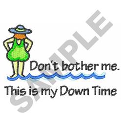 beginner-friendly summer time machine embroidery pattern - DOWN TIME for reusable tote bags