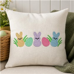 bunny rabbit detailed machine embroidery - EASTER BORDER perfect for Table Settings