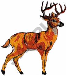 reindeer detailed machine embroidery - EIGHT POINTER BUCK for reusable tote bags