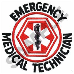 beginner-friendly patch machine embroidery pattern - E.M.T. PATCH for reusable tote bags
