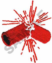 Vibrant exploding firecracker with red spark effects, playful cartoon style, perfect for festive celebrations.