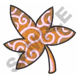 detailed autumn leaf machine embroidery pattern - FALL LEAF for decorative pillow covers