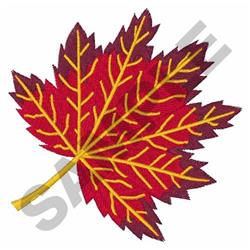 detailed autumn tree machine embroidery pattern - FALL LEAF for reusable tote bags