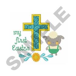cross applique machine embroidery - FIRST EASTER APPLIQUE for decorative pillow covers