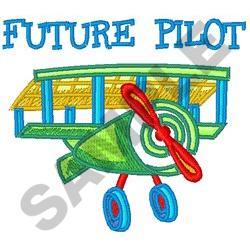 detailed pilot machine embroidery pattern - FUTURE PILOT perfect for kitchen tea towels