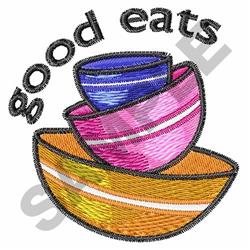 eat detailed machine digital embroidery - GOOD EATS perfect for reusable tote bags