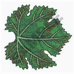 detailed leaf machine embroidery pattern - GRAPE LEAF perfect for kitchen tea towels