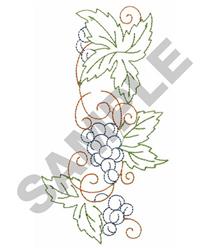 leaf beginner-friendly machine embroidery - GRAPEVINE SCROLL for patchwork quilt blocks