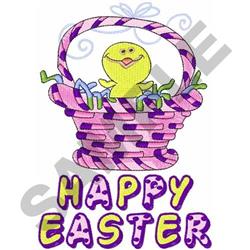 detailed easter bird machine embroidery pattern - HAPPY EASTER for reusable tote bags