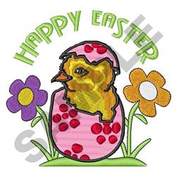 detailed easter bird machine embroidery pattern - HAPPY EASTER for decorative pillow covers