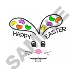 bunny rabbit beginner-friendly machine embroidery - HAPPY EASTER for patchwork quilt blocks