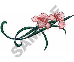 detailed leaf machine digital embroidery pattern - IRIS perfect for reusable tote bags