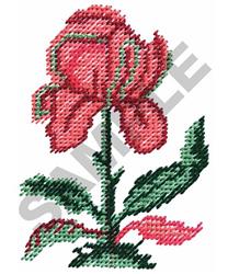 IRIS - 4x4 leaf detailed machine embroidery design perfect for reusable tote bags