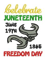 detailed juneteenth machine embroidery pattern - JUNETEENTH for decorative pillow covers
