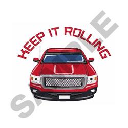 rolling detailed machine embroidery - Keep It Rolling for patchwork quilt blocks