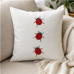 quick stitch border machine embroidery pattern - LADYBUG BORDER for reusable tote bags