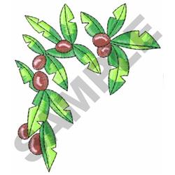 leaf beginner-friendly machine embroidery - LEAF BORDER perfect for kitchen aprons