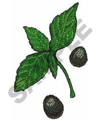 beginner-friendly leaf machine embroidery pattern - LEAF perfect for reusable tote bags