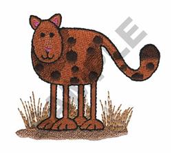 cat beginner-friendly machine embroidery - LEOPARD perfect for decorative pillow covers