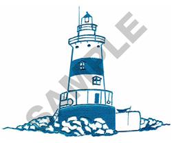 lighthouse detailed machine embroidery - LIGHTHOUSE perfect for reusable tote bags