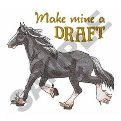 MAKE MINE A DRAFT - 5x7 draft detailed machine embroidery design for kitchen aprons