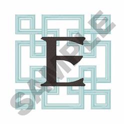 monogram detailed machine embroidery - MODERN MONOGRAM E perfect for Art Projects
