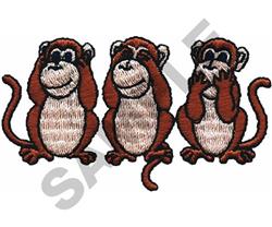 detailed monkey machine embroidery pattern - MONKEY SEE MONKEY DO for patchwork quilt blocks