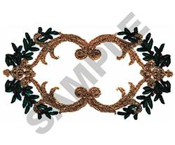 MONOGRAM - 5x7 leaf detailed machine embroidery design for patchwork quilt blocks