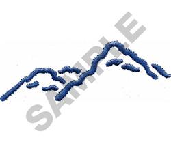 Mountain Range - 4x4 range quick stitch embroidery design for Uniform insignia