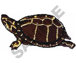 MUD TURTLE - 4x4 turtle beginner-friendly embroidery design for reusable tote bags