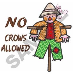 bird detailed machine embroidery - NO CROWS ALLOWED perfect for reusable tote bags