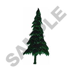 quick stitch tree machine embroidery pattern - PINE TREE perfect for kitchen tea towels