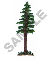 Pine Tree - 4x4 tree beginner-friendly embroidery design for decorative pillow covers