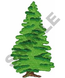 tree beginner-friendly machine embroidery - PINE TREE perfect for kitchen tea towels