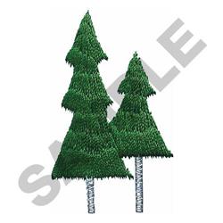 PINE TREES - 4x4 tree quick stitch machine embroidery design for patchwork quilt blocks