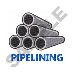 PIPELINING - 4x4 pipelining detailed machine embroidery design for Work Uniforms