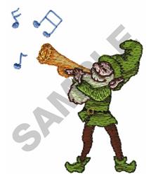PIXIE PLAYING HORN
