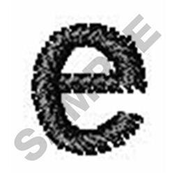quick stitch font machine embroidery pattern - Plain Block Font e for cute baby onesies