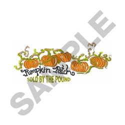 Vibrant pumpkins entwined with green vines, featuring whimsical text for autumn celebrations.